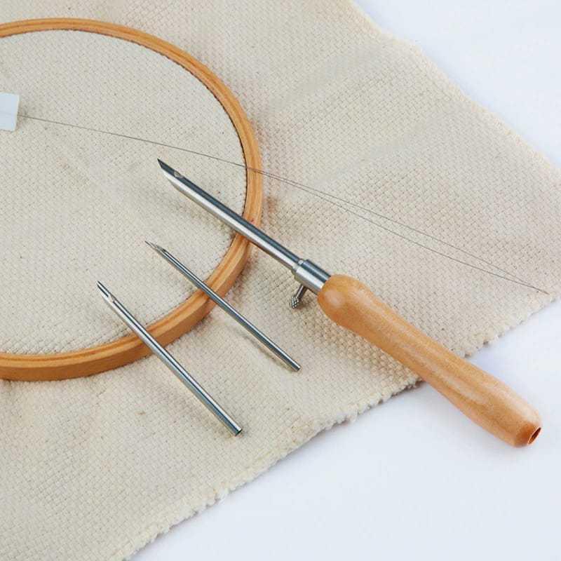Sewing Textile Art - ชุดอุปกรณ์ปักผ้าแบบปรับได้ DIY 5 ชิ้น สำหรับงานศิลปะสิ่งทอทำมือ ชุดงานฝีมือเย็บผ้าที่ใช้งานง่ายสำหรับใช้ในบ้าน