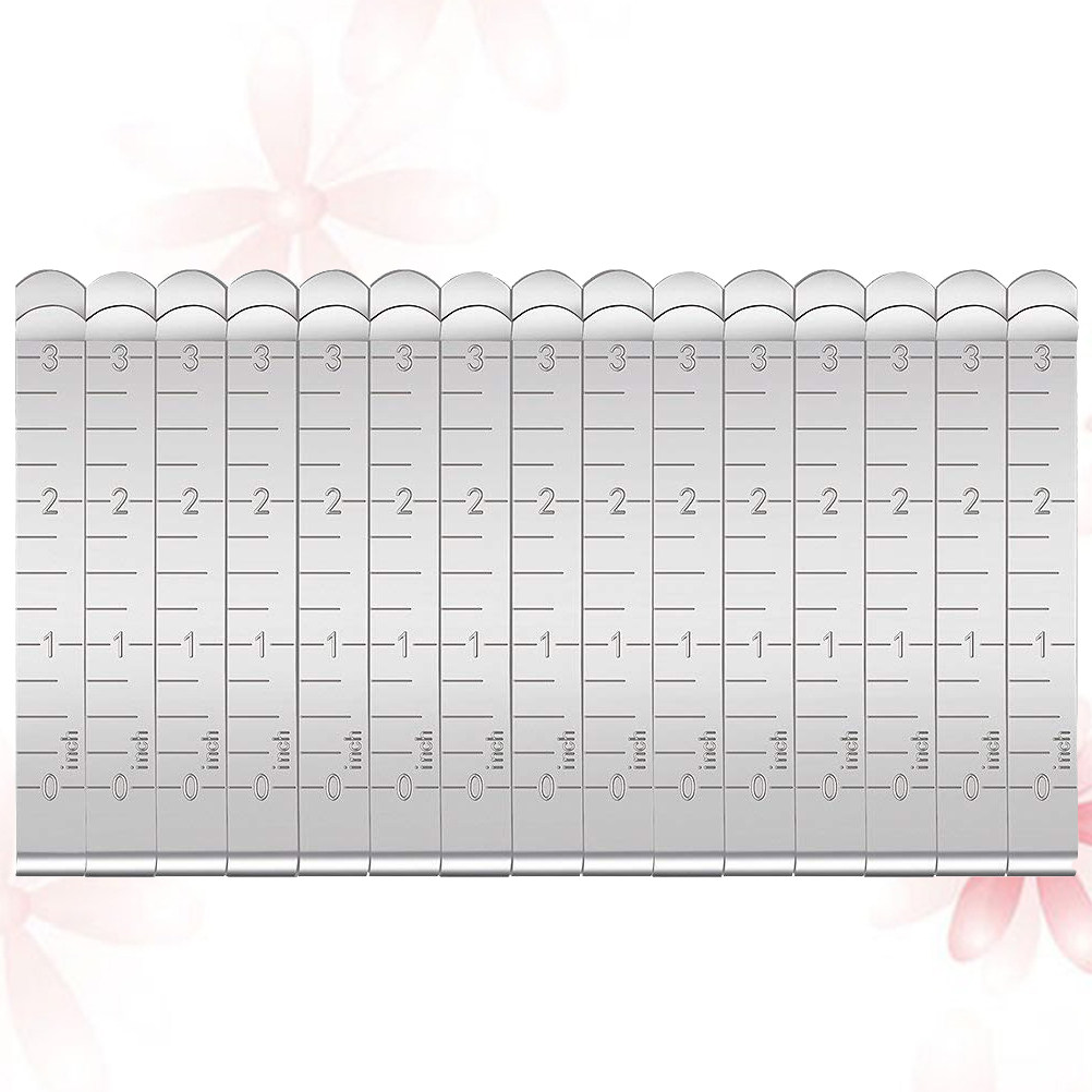Sewing Hemming - คลิปหนีบผ้าสแตนเลส 15 ชิ้น พร้อมไม้บรรทัดวัดขนาด 3 นิ้ว