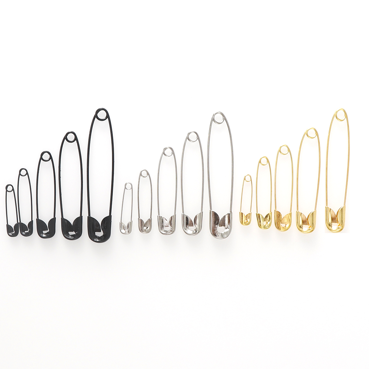 Sewing Tas - 100pcs 22/28/38/45/54mm Silver GOLD ความปลอดภัย Pins