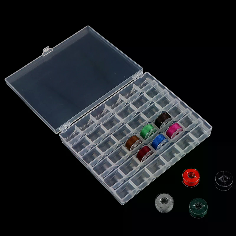 Bobbin Organizer Box - กล่องเก็บหลอดด้ายเปล่า 36 หลอด สำหรับจัดเก็บหลอดด้ายจักรเย็บผ้า ทำจากพลาสติก