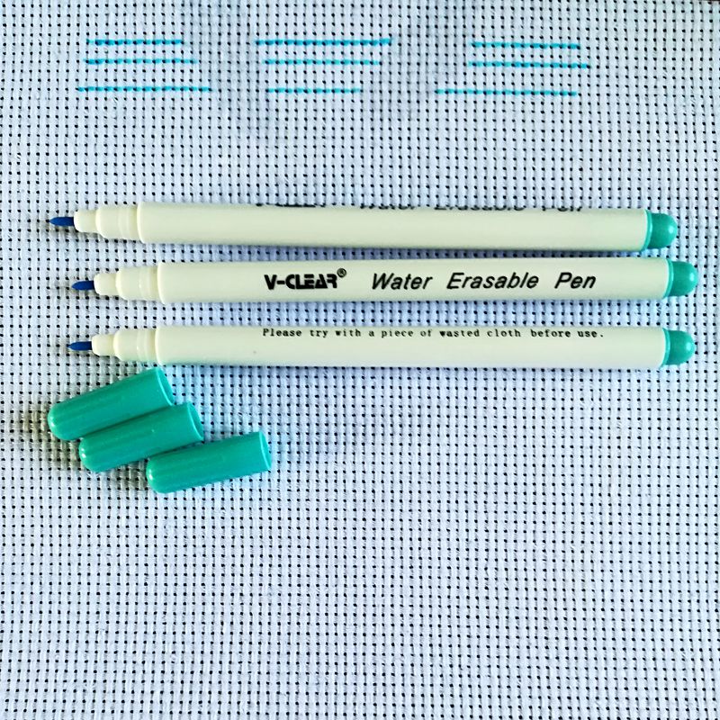 Sewing Textile Art - เครื่องมือมาร์กเกอร์ผ้าลบน้ําสิ่งทอ, ละเอียดพิเศษ, ปากกาผ้าสีน้ําเงิน, ดินสอผ้า, เย็บผ้าเย็บปะติดปะต่อกัน, ควิลท์,