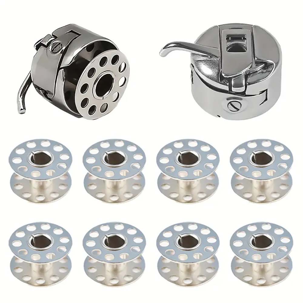 Sewing Necessities - Bobbin Case และ Bobbins โลหะสําหรับ Brother