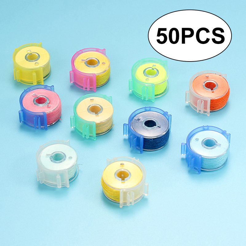Bobbin Organizer Box - 50pcs SPOOL คลิป Bobbin คลิปด้ายล็อคฟังก์ชั่นเหมาะกับยอดนิยม SPOOL