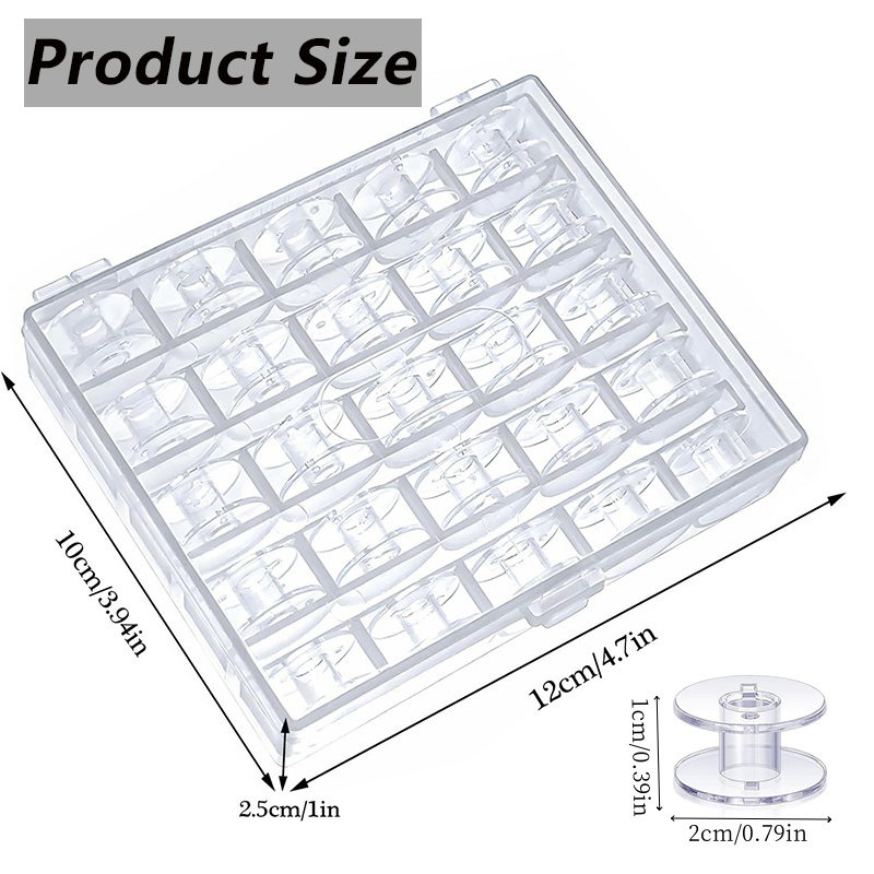 25 ชิ้นจักรเย็บผ้าบ้านด้ายด้าน - Bobbin Organizer Box บทวิจารณ์และราคา