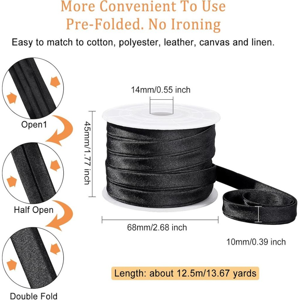 ริบบิ้นผ้าซาตินแบบพับสองชั้น ข - Binding Tape Bias บทวิจารณ์และราคา