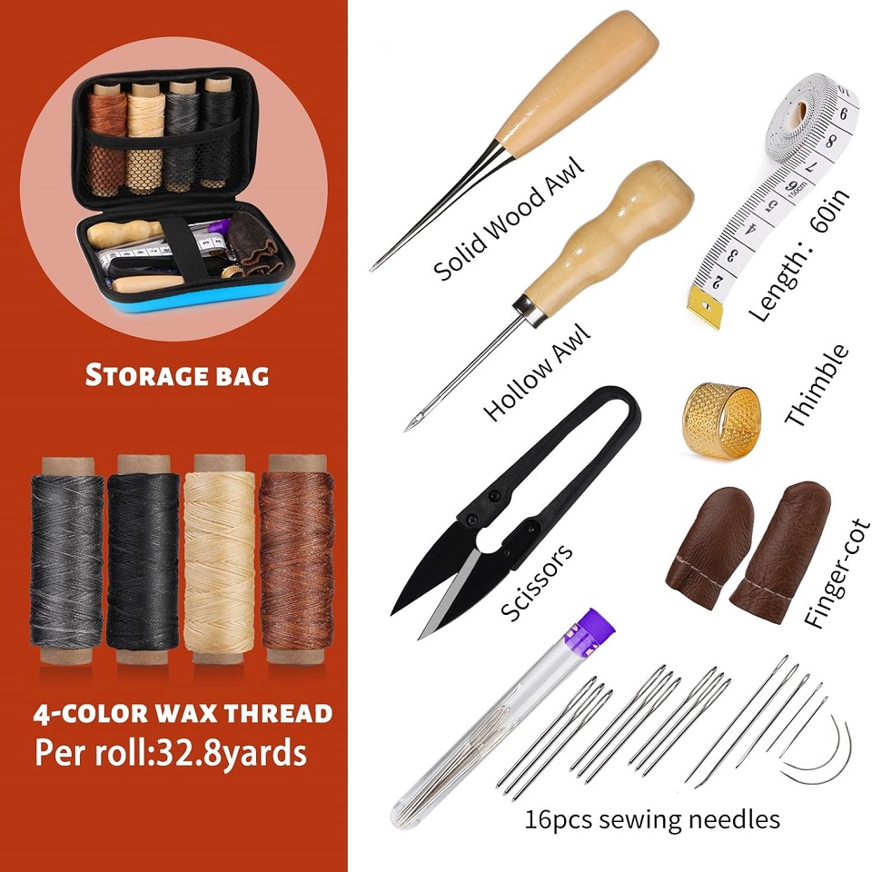 BUDDUR หนังเย็บชุดเครื่องมือด้ - Sewing Tas บทวิจารณ์และราคา