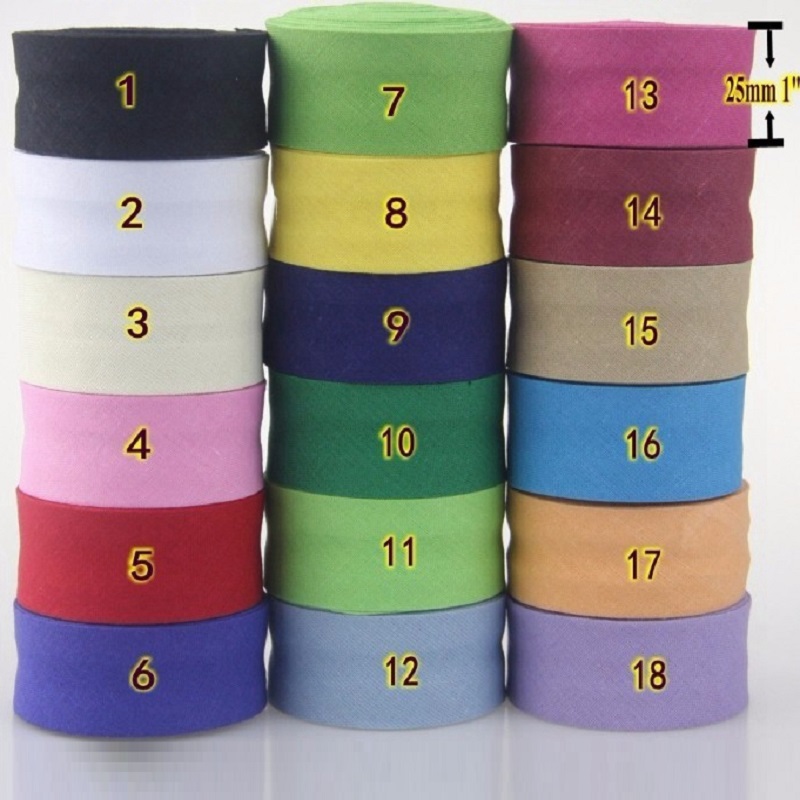 เทปผ้าฝ้ายพับขอบ 25 มม. สำหรับ - Binding Tape Bias บทวิจารณ์และราคา