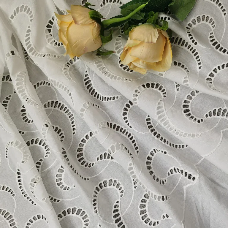 ผ้าฝ้ายปักลายฉลุ 100%, ผ้าปักล - Sewing Eyelet Fabric บทวิจารณ์และราคา