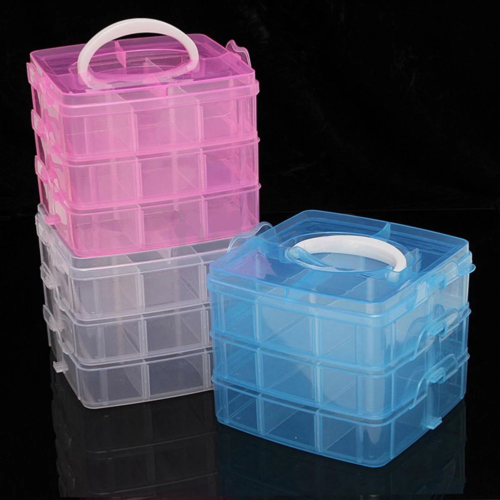 3ชั้น18ช่องพลาสติกเย็บปักถักร้ - Bobbin Organizer Box บทวิจารณ์และราคา