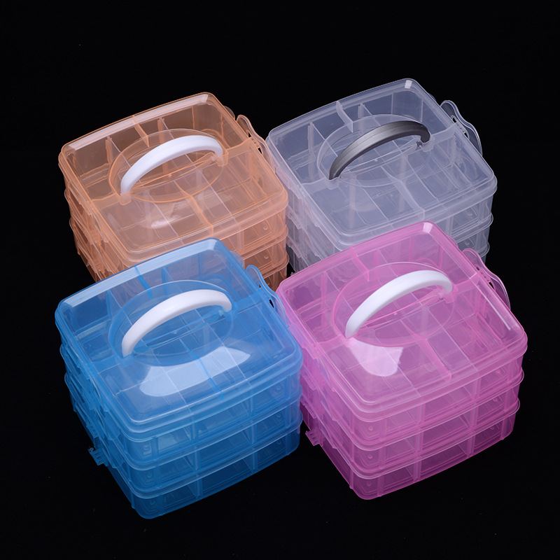 3ชั้น18ช่องพลาสติกเย็บปักถักร้ - Bobbin Organizer Box บทวิจารณ์และราคา