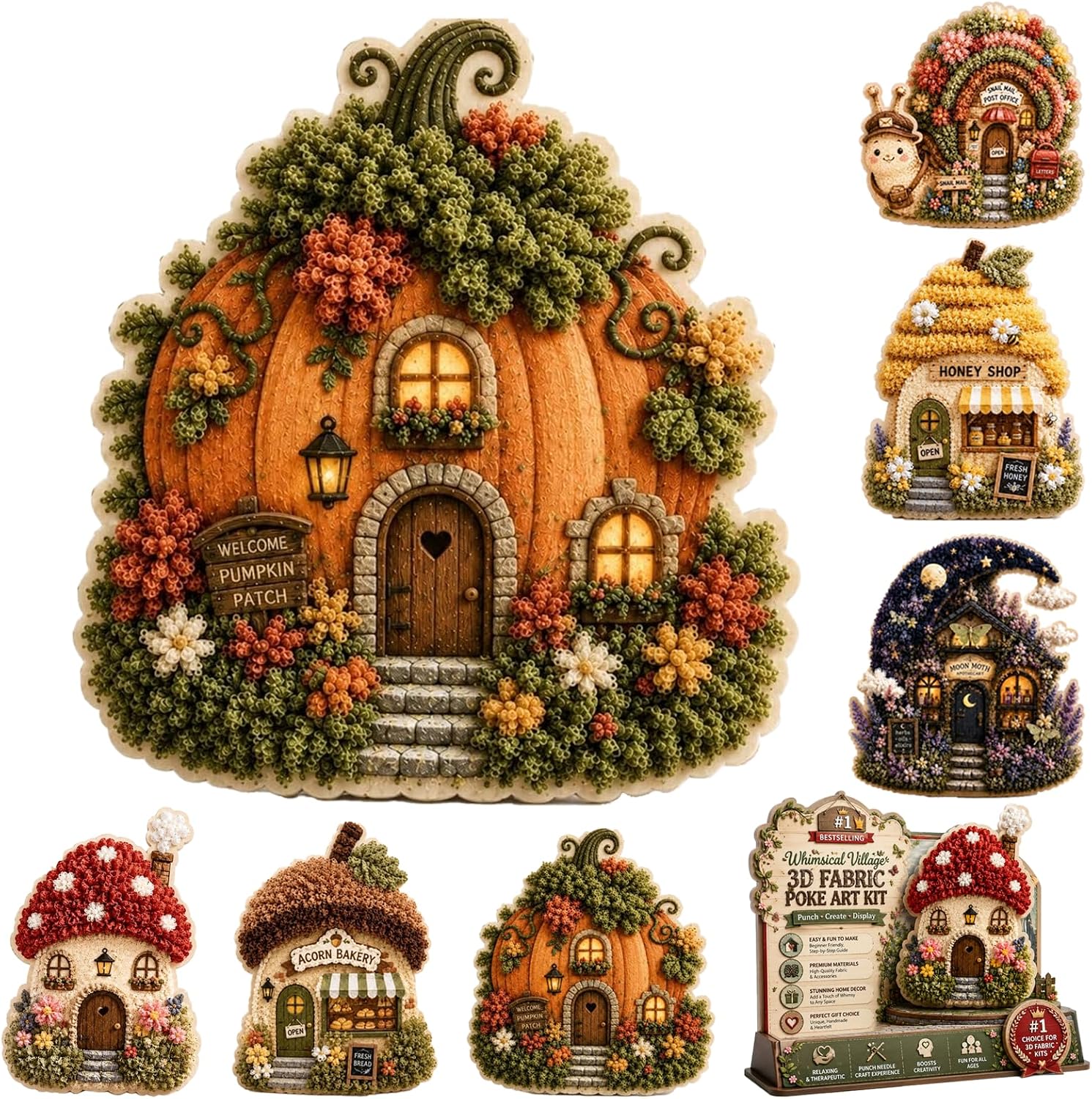 ชุดงานฝีมือ DIY 3D Fabric Poke - Sewing Textile Art บทวิจารณ์และราคา