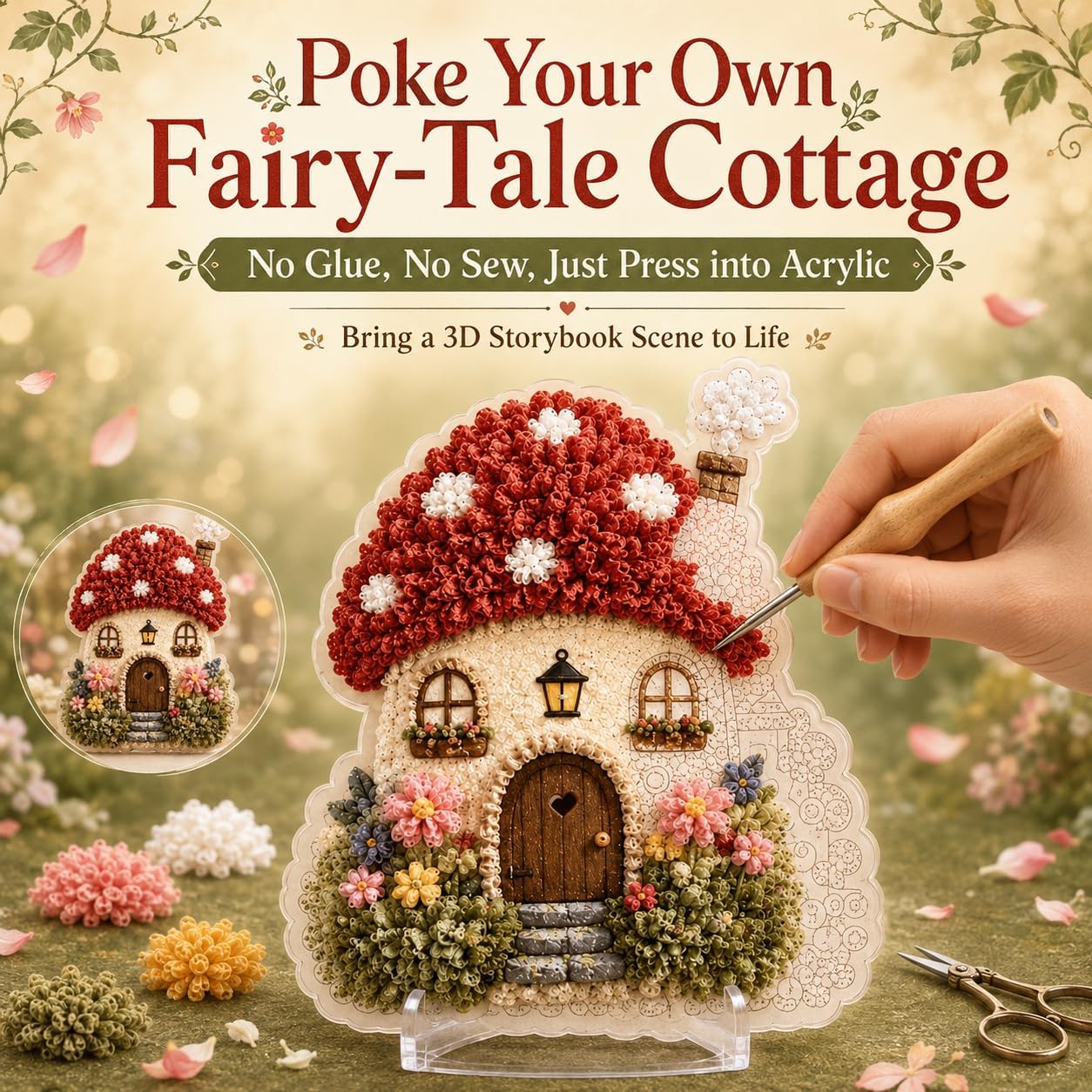 ชุดงานฝีมือ DIY 3D Fabric Poke - Sewing Textile Art บทวิจารณ์และราคา