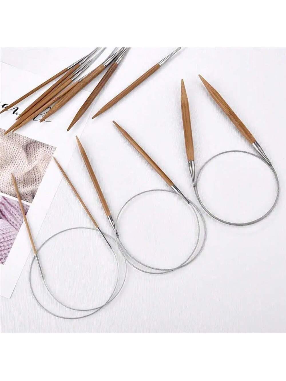 1 ชิ้น เข็มถักวงกลมไม้ไผ่ธรรมช - Sewing Necessities บทวิจารณ์และราคา