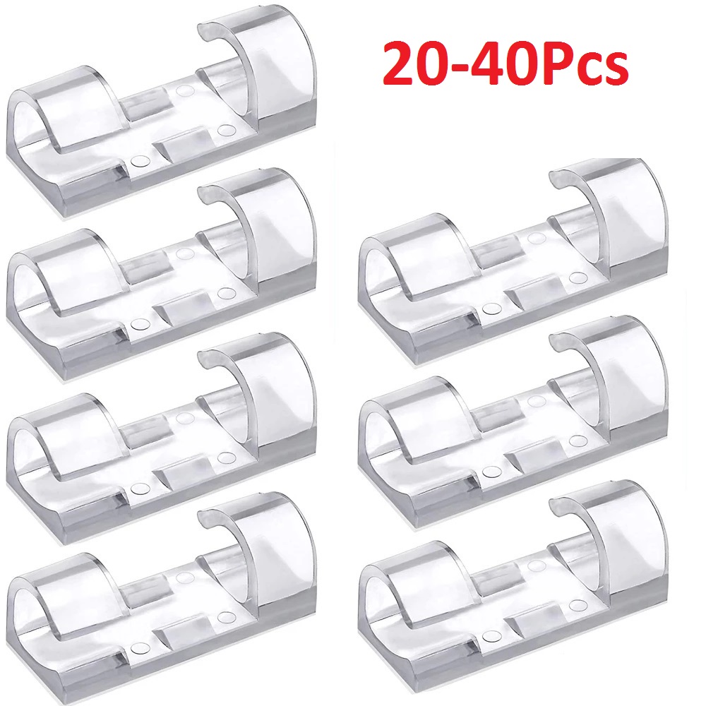 40PCS สายคลิปการจัดการสายเคเบิ - Bobbin Organizer Box บทวิจารณ์และราคา