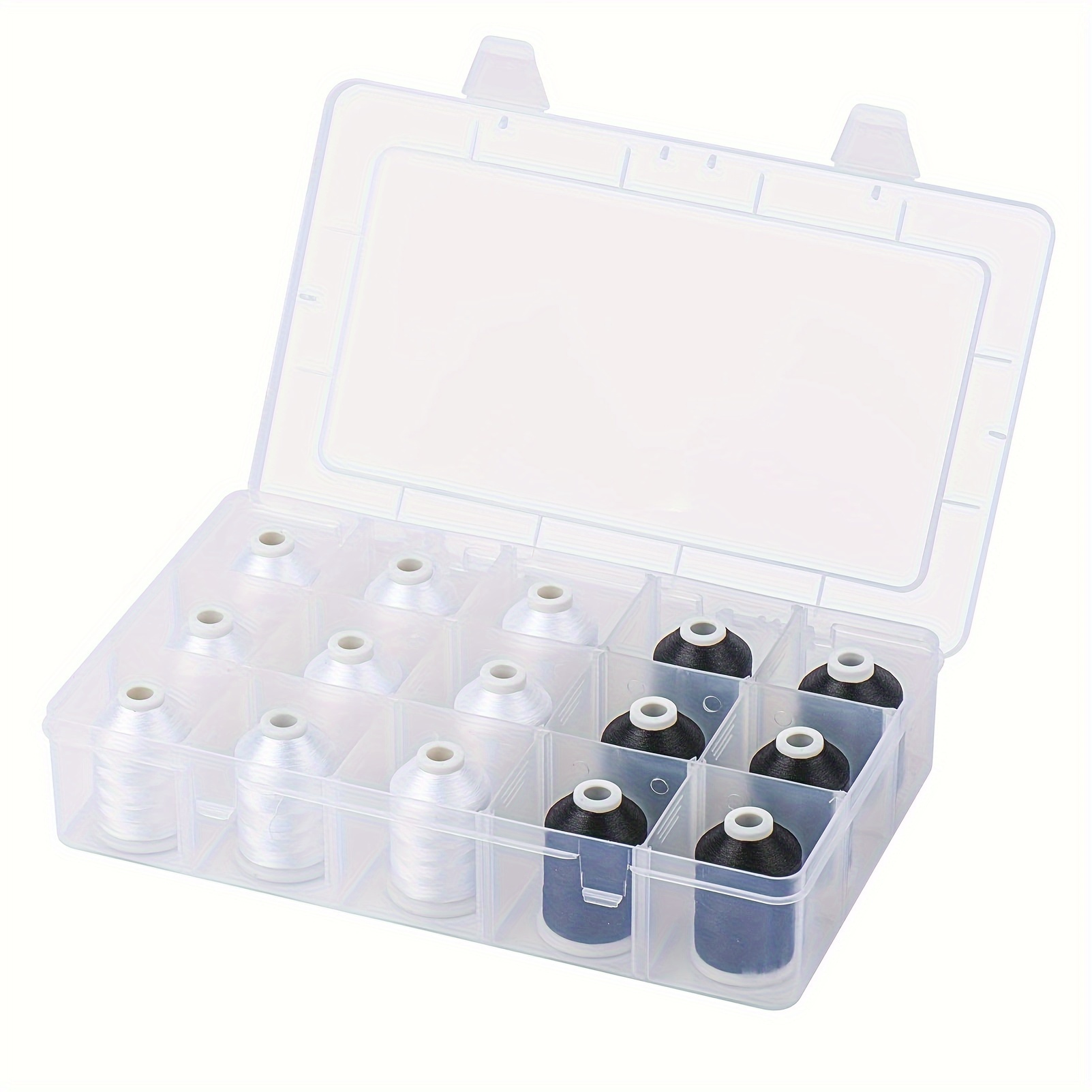 กล่องเก็บของพลาสติกใสแบบพกพา 1 - Bobbin Organizer Box บทวิจารณ์และราคา