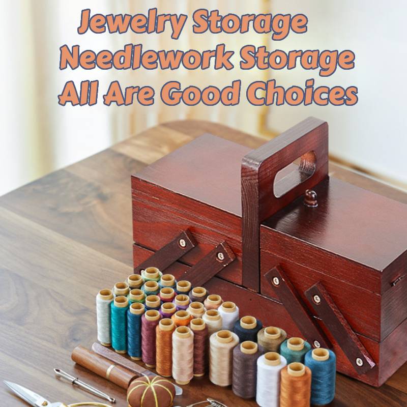 แบบพกพาพับไม้เย็บกล่องช่องด้าย - Bobbin Organizer Box บทวิจารณ์และราคา