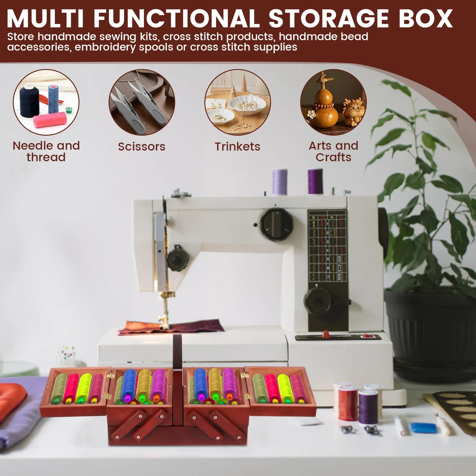 กล่องเก็บด้ายเย็บผ้าแบบขยายได้ - Bobbin Organizer Box บทวิจารณ์และราคา