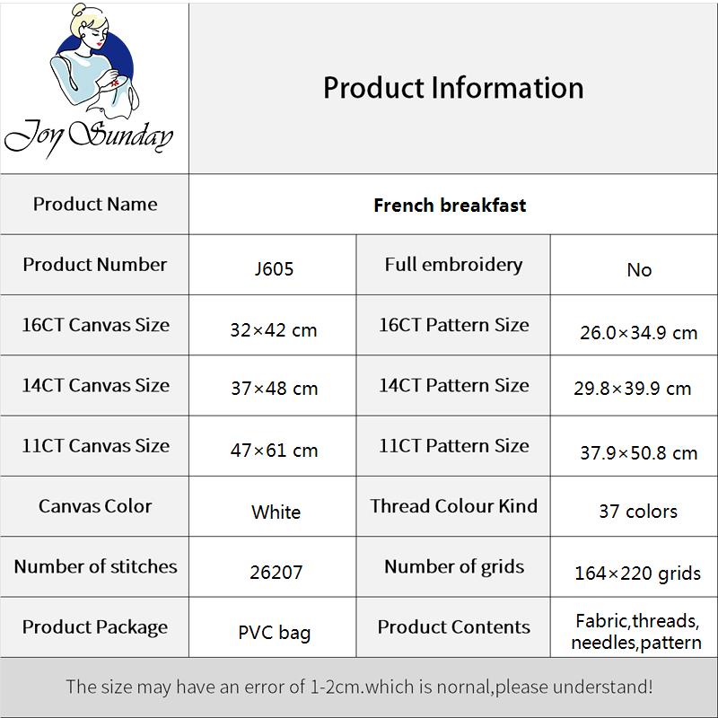 Joy Sunday พิมพ์ชุดปักครอสติส  - Textile Sewing Patterns บทวิจารณ์และราคา