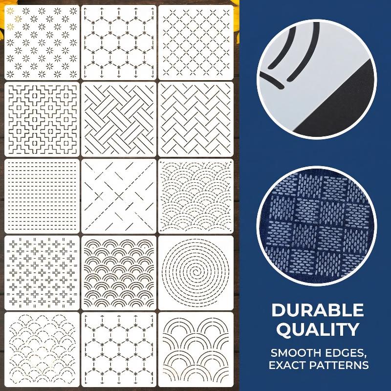 ชุดแม่แบบลายปักซาชิโก แบบนำกลั - Textile Sewing Patterns บทวิจารณ์และราคา