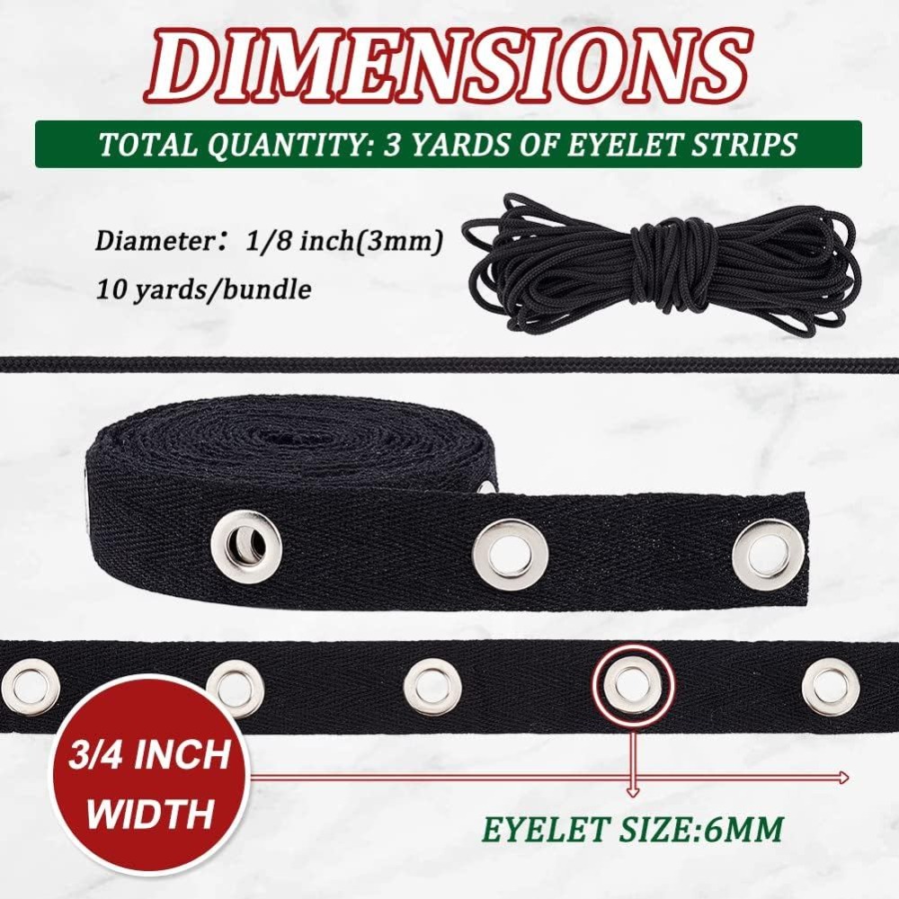 ริบบิ้นผ้าฝ้ายสีดำขนาด 3 หลา พ - Sewing Eyelet Fabric บทวิจารณ์และราคา